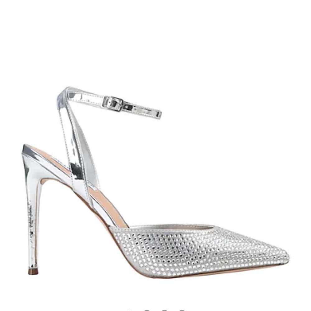 RHINESTONE BRIDAL HEELS STEVE MADDEN alessi pump size 6 good used condition